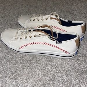 Baseball themed size 9 Keds